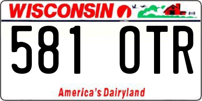 WI license plate 581OTR