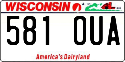 WI license plate 581OUA