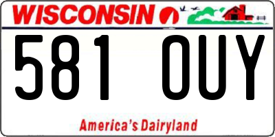 WI license plate 581OUY