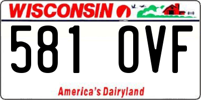 WI license plate 581OVF