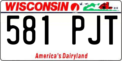 WI license plate 581PJT