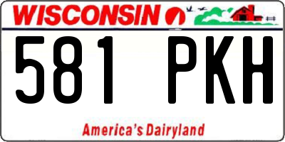 WI license plate 581PKH
