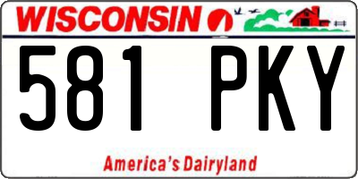 WI license plate 581PKY