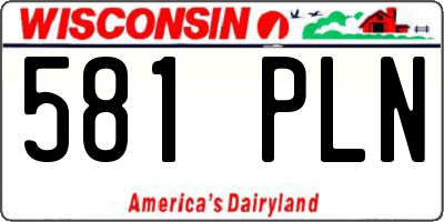 WI license plate 581PLN