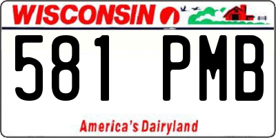 WI license plate 581PMB