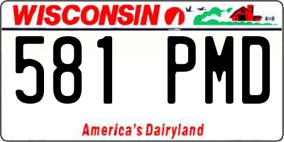 WI license plate 581PMD