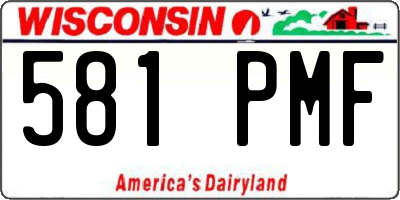 WI license plate 581PMF