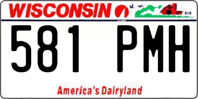 WI license plate 581PMH
