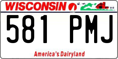 WI license plate 581PMJ