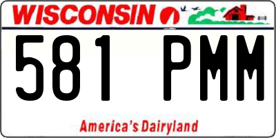 WI license plate 581PMM
