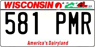 WI license plate 581PMR