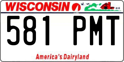 WI license plate 581PMT