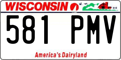WI license plate 581PMV