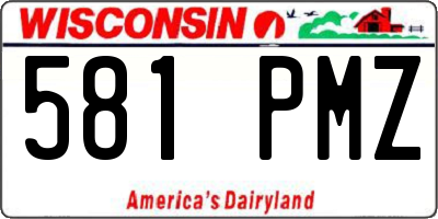 WI license plate 581PMZ