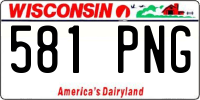 WI license plate 581PNG