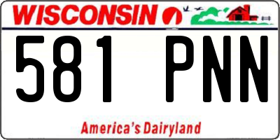 WI license plate 581PNN
