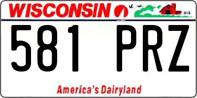 WI license plate 581PRZ