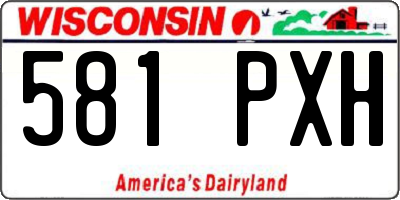 WI license plate 581PXH
