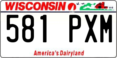 WI license plate 581PXM