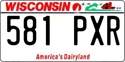 WI license plate 581PXR