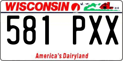 WI license plate 581PXX