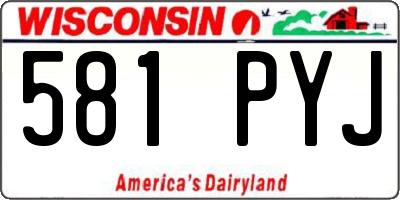 WI license plate 581PYJ