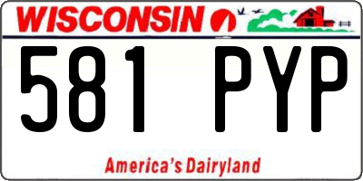 WI license plate 581PYP