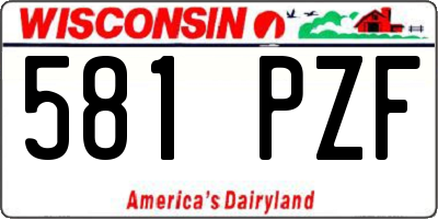 WI license plate 581PZF