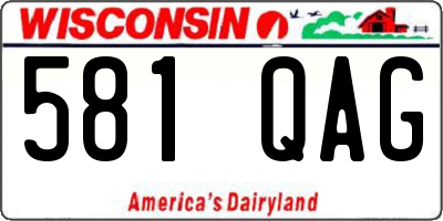 WI license plate 581QAG