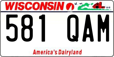 WI license plate 581QAM