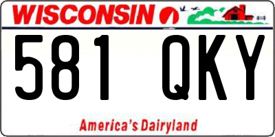 WI license plate 581QKY