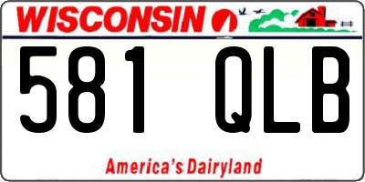 WI license plate 581QLB