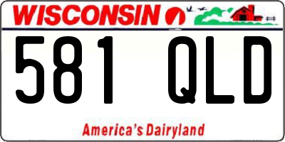 WI license plate 581QLD