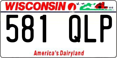 WI license plate 581QLP