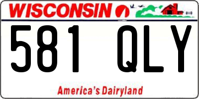 WI license plate 581QLY