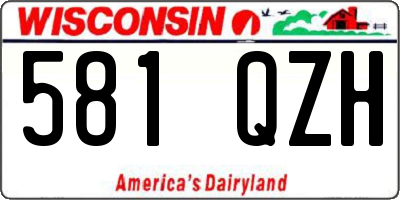 WI license plate 581QZH