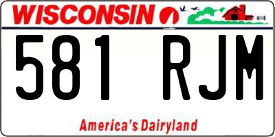 WI license plate 581RJM
