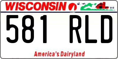WI license plate 581RLD