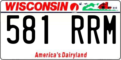 WI license plate 581RRM