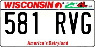 WI license plate 581RVG