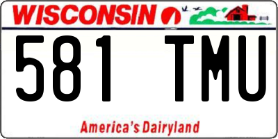 WI license plate 581TMU