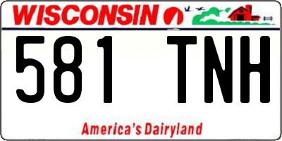 WI license plate 581TNH