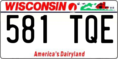 WI license plate 581TQE