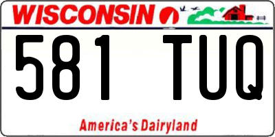 WI license plate 581TUQ