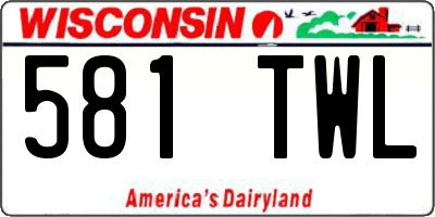WI license plate 581TWL
