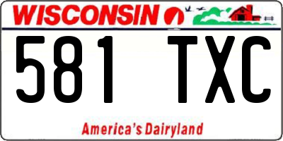 WI license plate 581TXC