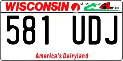 WI license plate 581UDJ