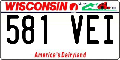 WI license plate 581VEI