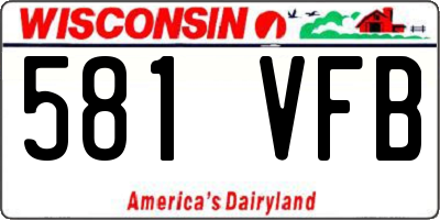 WI license plate 581VFB