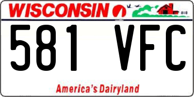 WI license plate 581VFC